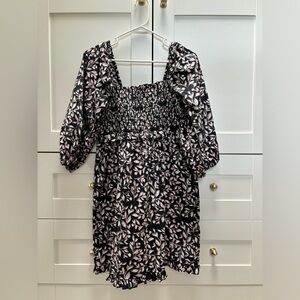 Nicole miller shadow leaf midi NWOT